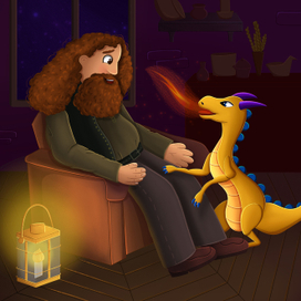 Хагрид с драконом