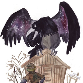 Мужик и ворона