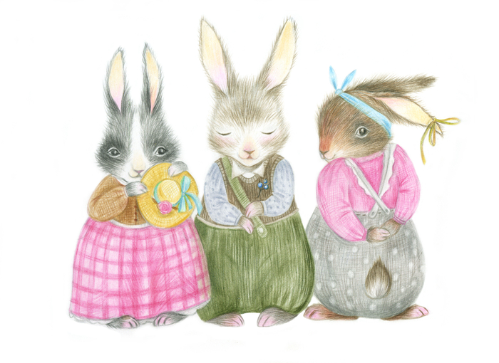 Зайчики стесняются