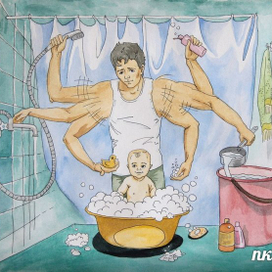 когда папу оставили с ребенком #4