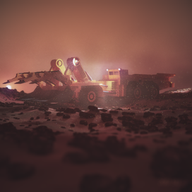 Morning on Mars. Daily render.