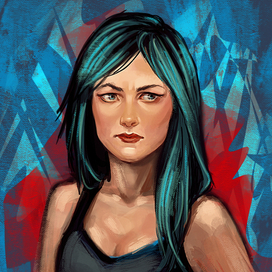 Просто девушка с синими волосами