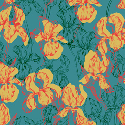 "Ирисы" коллекция бесшовных паттернов