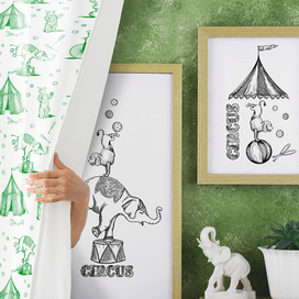 Цирк. Иллюстрации и бесшовный паттерн. 