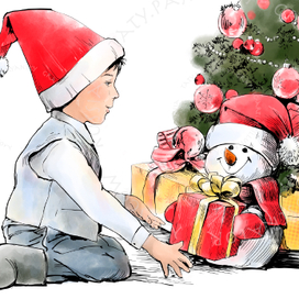 Новогодние открытки для фонда ДЕТИ-БАБОЧКИ