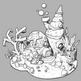 Подводный домик. Скетч