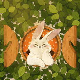 Жил был кролик (иллюстрация для календаря)