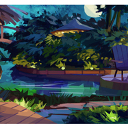 Вечер на заднем дворе