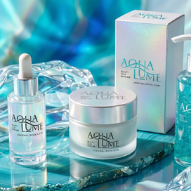 Логотип для косметического бренда «AquaLume»