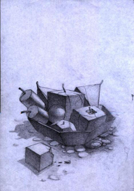 натюрморт из кирпичей...