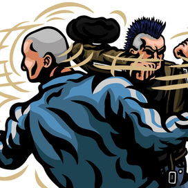 Нокаут локтём с разворота