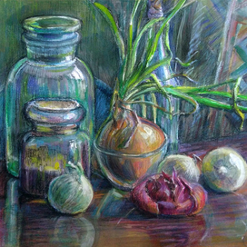 натюрморт с луком