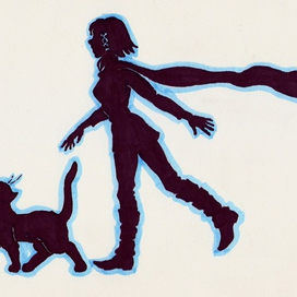 Девочка и кот