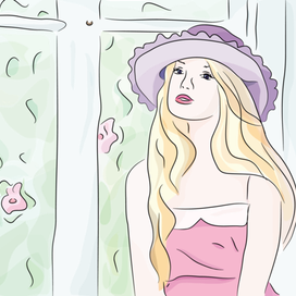 Девушка в беседке