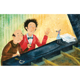 И сразу дефект у рояля нашёл... (Весёлая мышка А.Усачёв)