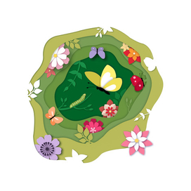 Иллюстрация в стиле Paper Art