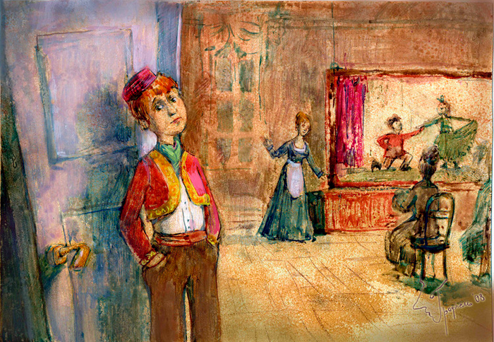 Эскиз к мультфильму  о П.И.Чайковском "Анастасия-вальс"  ,2008 год.