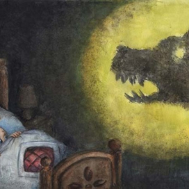 Иллюстрация к стихотворению В.Берестова "Песня волка"