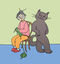 кот-бегемот и бабуля