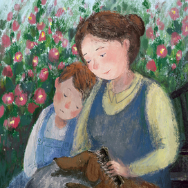 Иллюстрация к повести "Бабушка на яблоне"