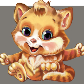 срисованный котик