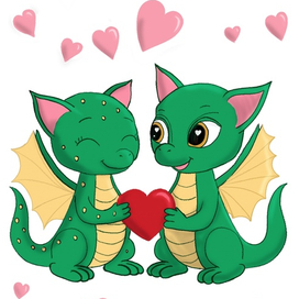 Влюбленные динозаврики