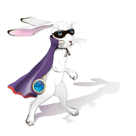 Таинственный белый кролик с часами