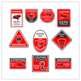 CCTV stickers