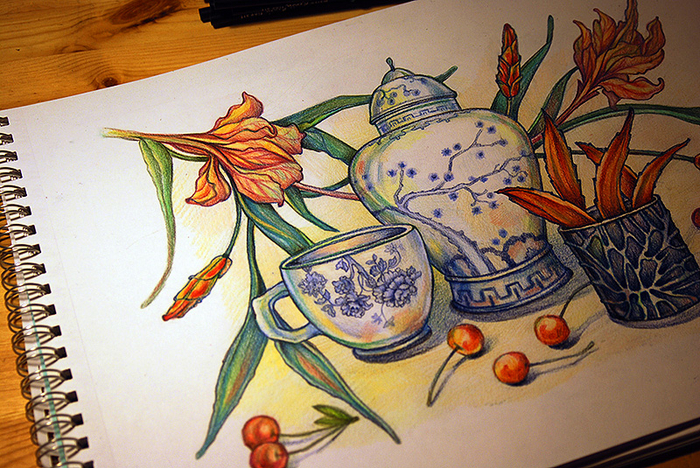 Натюрморт с китайской вазой