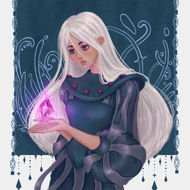 девушка с кристаллом