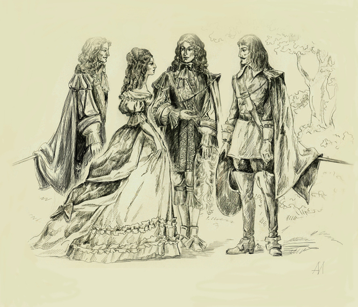 Иллюстрация.А.Дюма."Виконт де Бражелон"