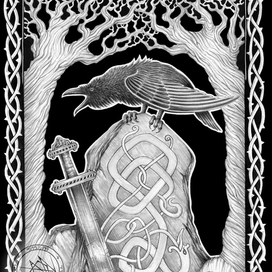 Рунный камень. Ворон.