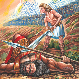 Давид поражает Голиафа