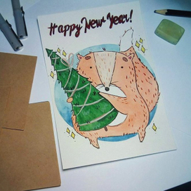 лисичка с елкой