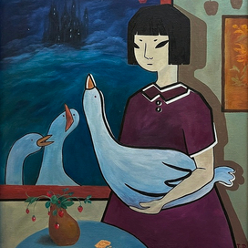 Девочка и гусь