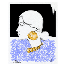 Образ с показа YSL | фэшн иллюстрация | Fashion | мода