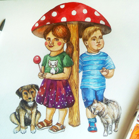 На детской площадке