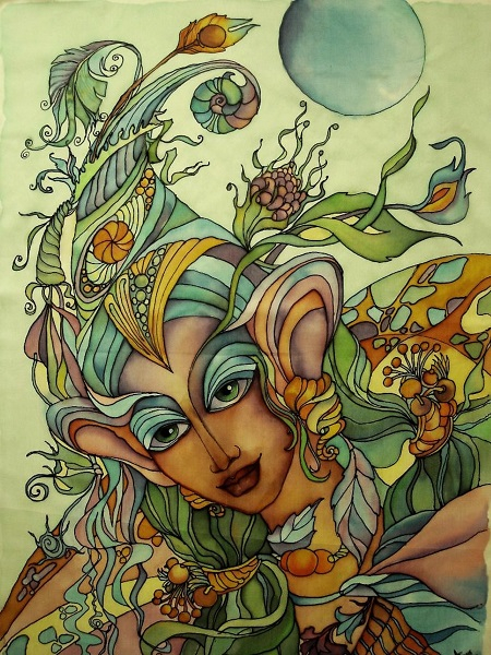 Эльф. ( батик)