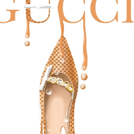 Туфли от Gucci, креативная подача