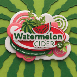 Этикетка для сидра: арбуз