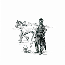 Штаб-офицер и нестроевой Уфимского казачьего полка,1844г.