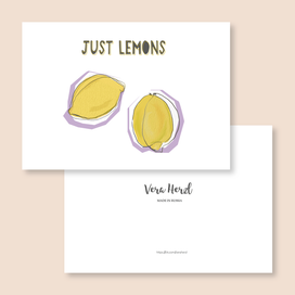 Подарочная открытка "Just lemons"