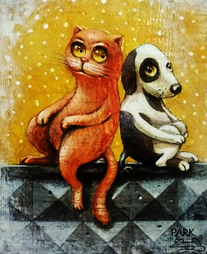 У кота была собака...