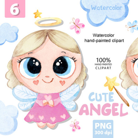 Ангелок акварель