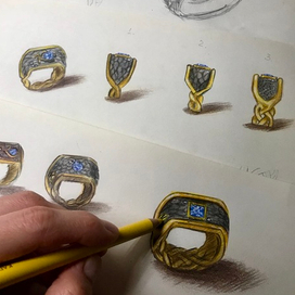 Кольцо с фактурой