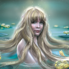 Вика в образе русалки)