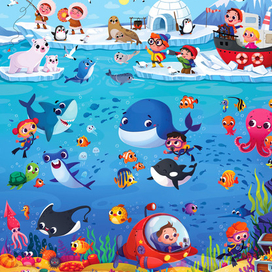  книжки-панорамы МОРЕ