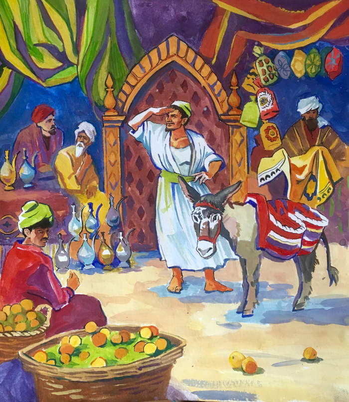 Повесть о Ходже Насреддине. Обложка. 