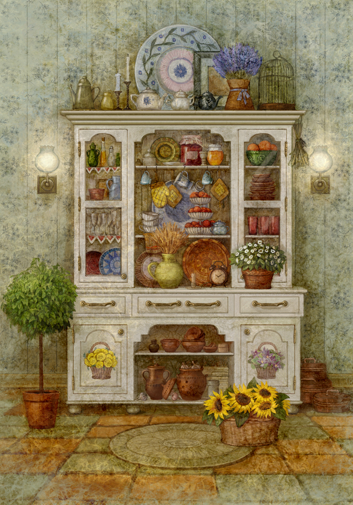 Белый буфет