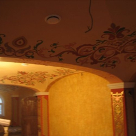 потолок в Милославском, роспись